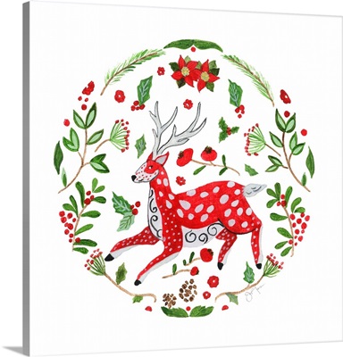 Christmas Folk Deer