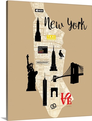 City Graphic Map - New York
