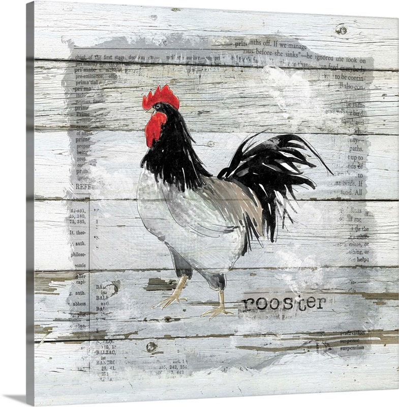 Farmhouse Collage Rooster Wall Art, Canvas Prints, Framed Prints, Wall ...