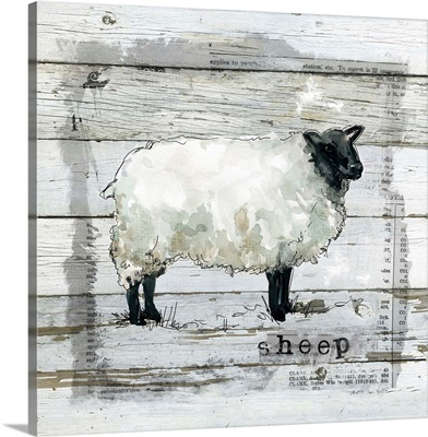 Farmhouse Collage Sheep