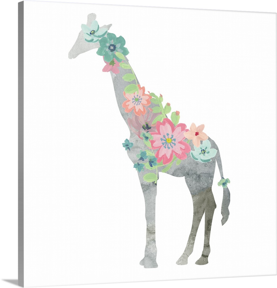 Girls Love Flowers Giraffe