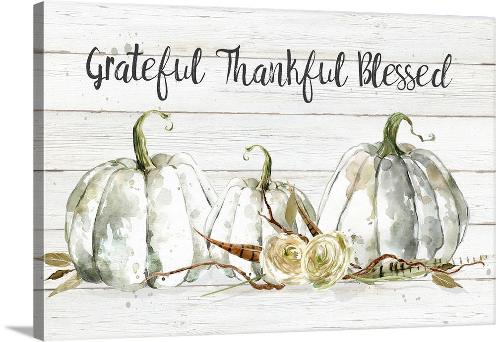 Grateful Thankful Blessed Pumpkins