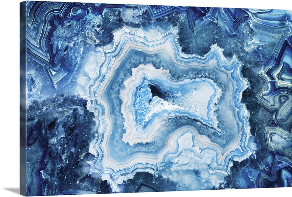 Abstract art of blue agate.