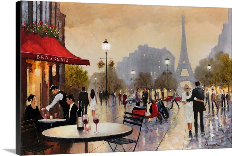 Paris Stroll Wall Art, Canvas Prints, Framed Prints, Wall Peels | Great ...