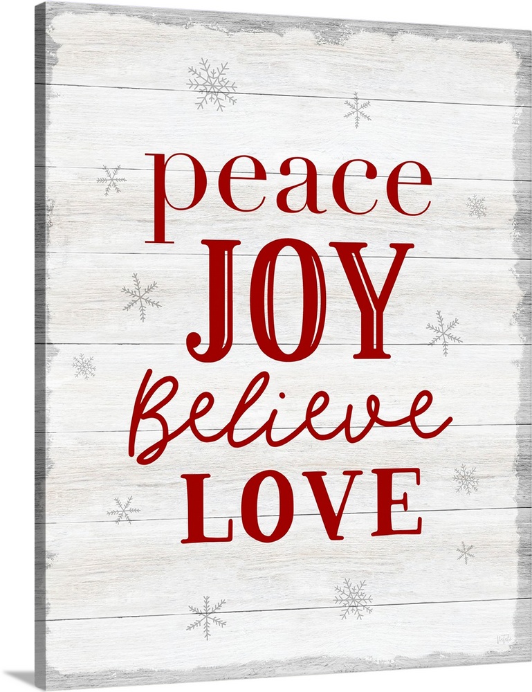Peace Joy Believe Love