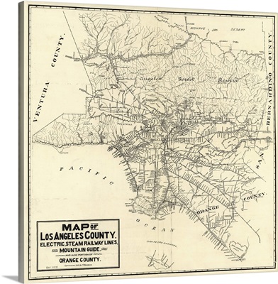 1912 LA Railway Map