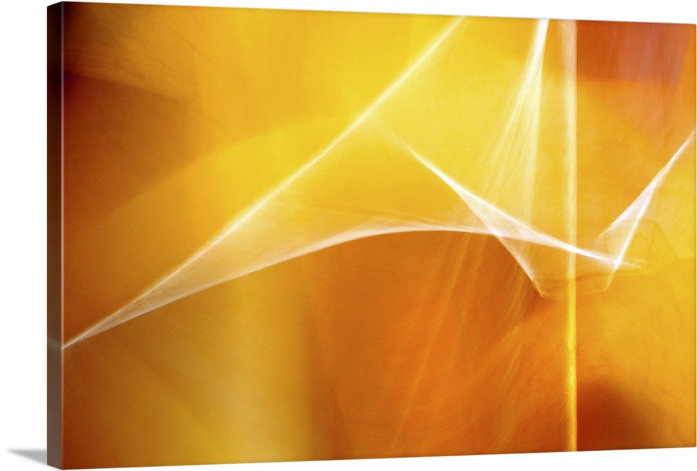 Digital abstract art in bright shades of yellow and orange.