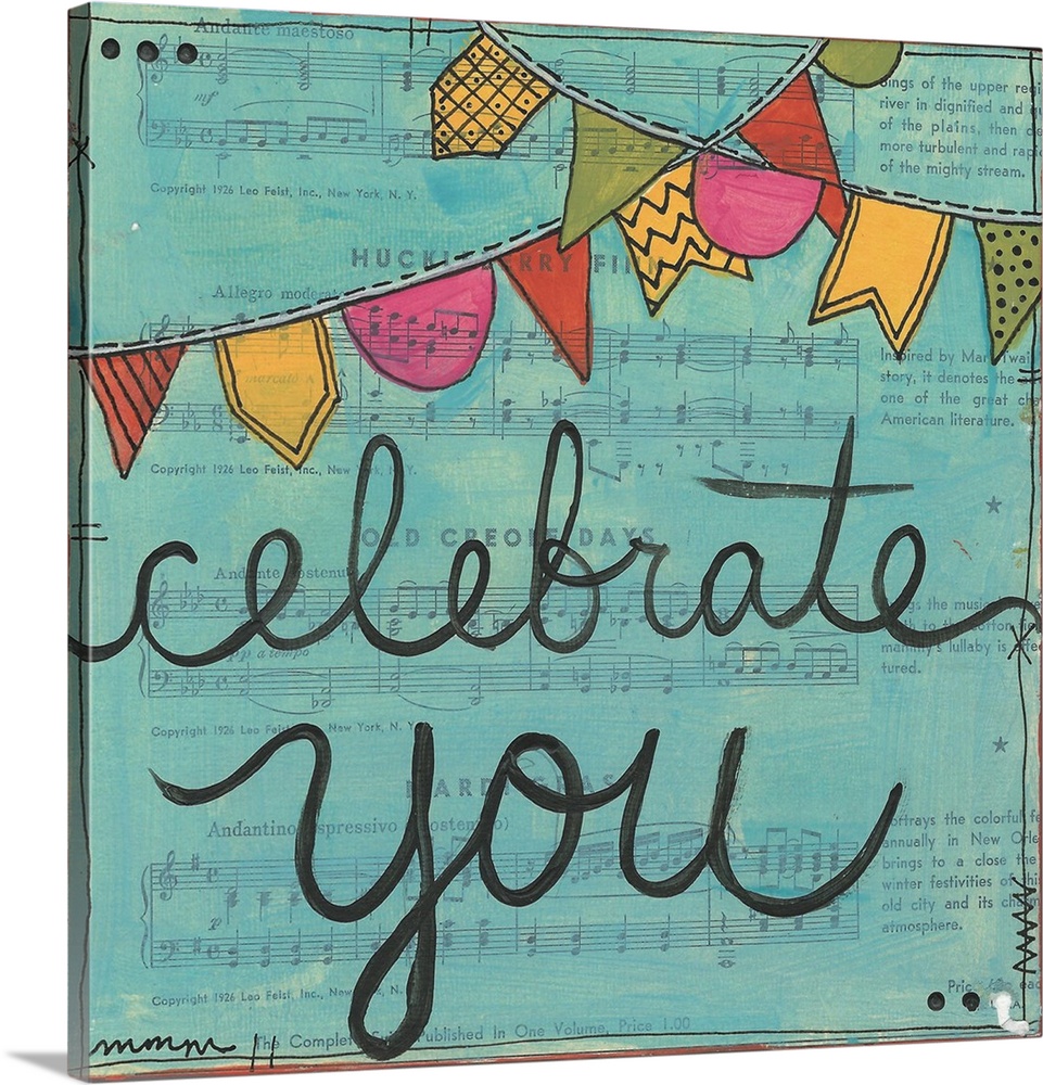 "Celebrate You" created with mixed media.