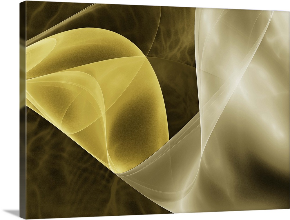 Digital abstract image in shades of yellow and gray.