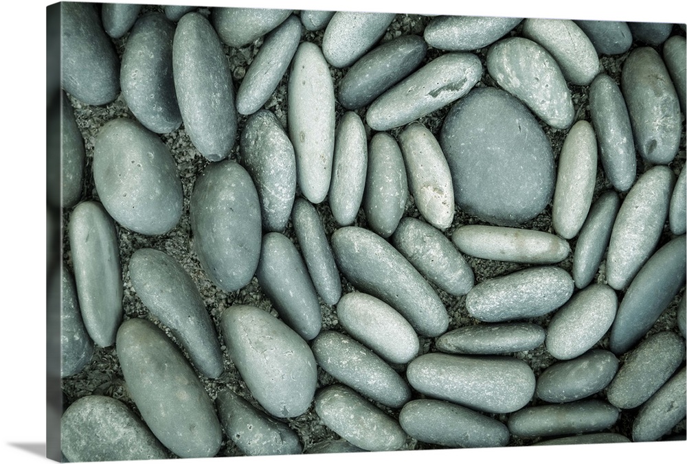 Stones arranged in a circular pattern, California