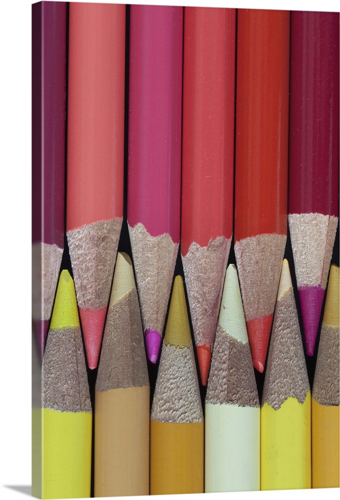 Colored Pencils - shades of reds; golds and yellows