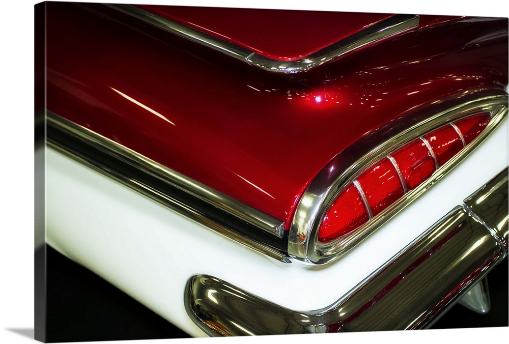 Fine art photograph of the taillight of a vintage car.