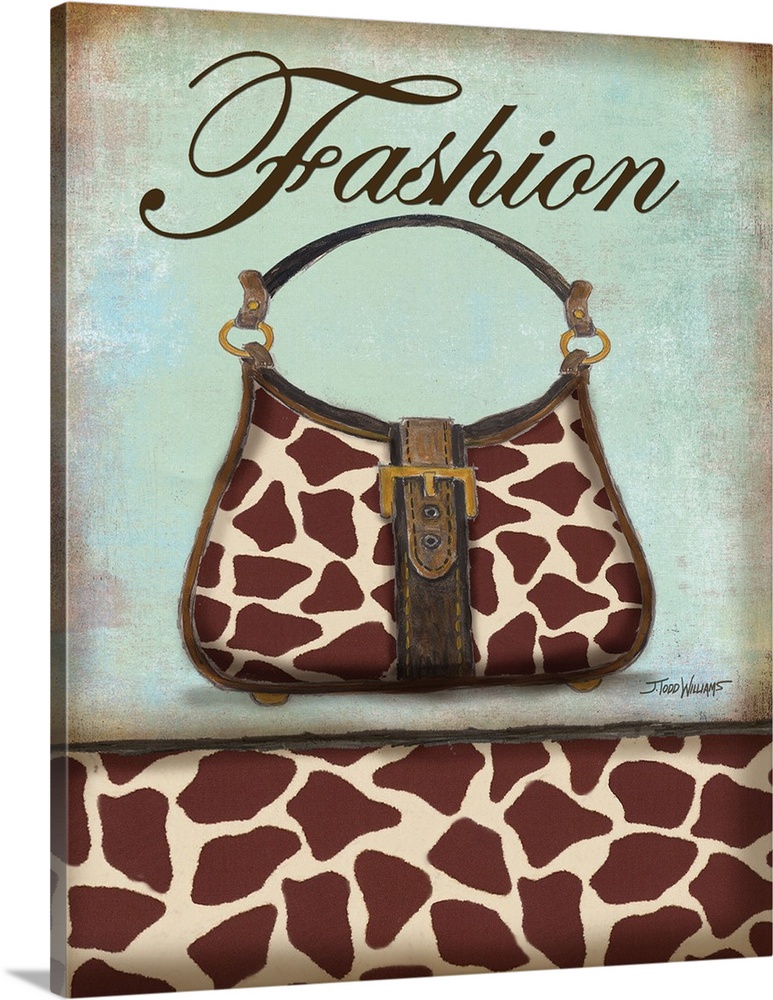 Giraffe on sale print purse