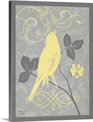 Grey and Yellow Bird III