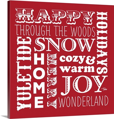 Holiday Words Red