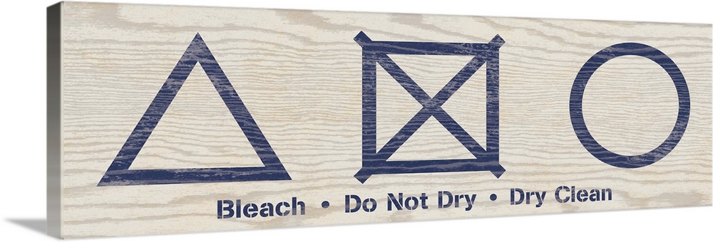 "Bleach- Do Not Dry- Dry Clean"