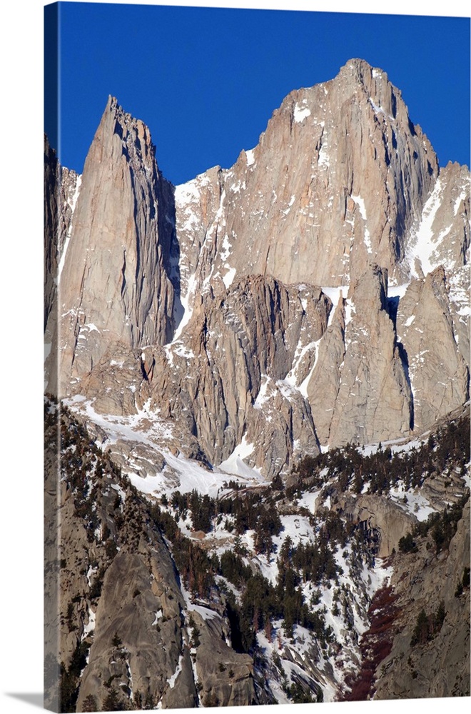 Photograph of Mount Whitney's sharp and rocky peaks.