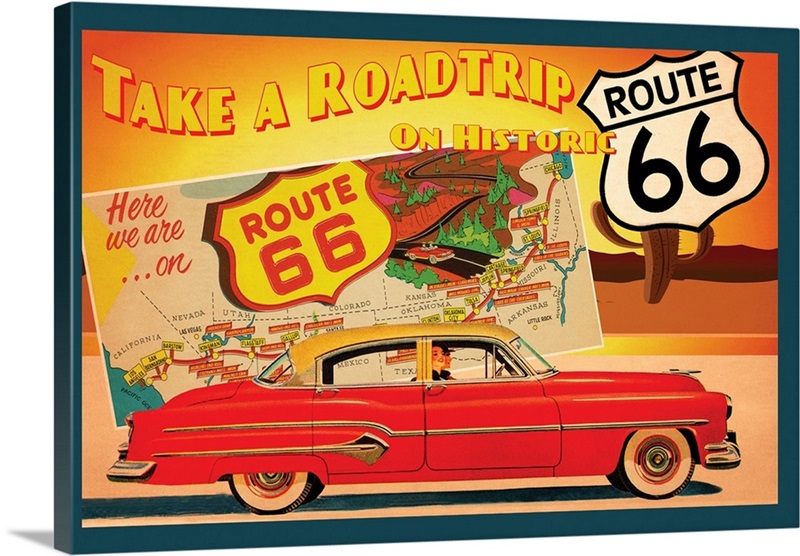 Route 66 I Wall Art, Canvas Prints, Framed Prints, Wall Peels | Great ...