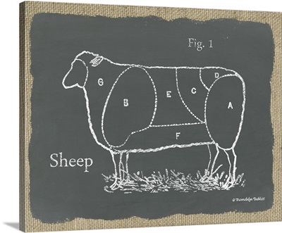 Sheep on Burlap