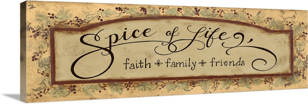 This is a decorative home docor accents for the kitchen or living room with an inspirational message in this panoramic wal...