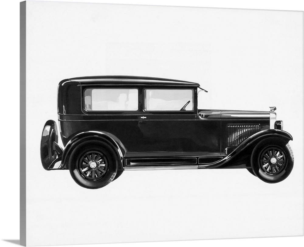 A 1928 Pontiac two-door sedan. Undated illustration.