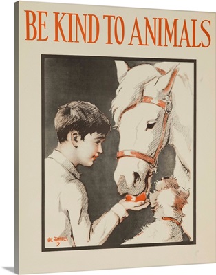 1939 Be Kind To Animals, American Civics Poster, Horse Stall