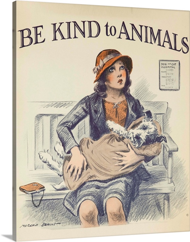 1939 Be Kind To Animals, American Civics Poster, Veterinary Office ...