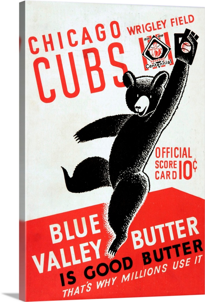 Chicago Cubs baseball scorecard, 1939, for a game between the Chicago Cubs and the Pittsburgh Pirates, private collection.