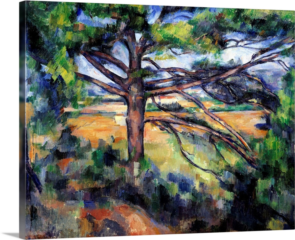 A big pine tree near Aix. Painting by Paul Cezanne (1839-1906), oil on canvas (73 x 92 cm), 1890. State Hermitage Museum, ...