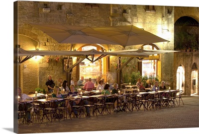 A cafe, San Gimignano, Tuscany, Italy