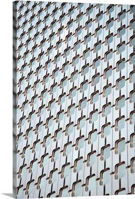 A detail of a modern building in Paris, France.
