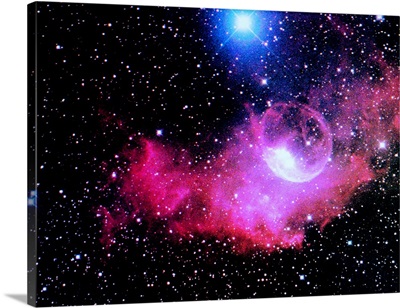 A gaseous nebula