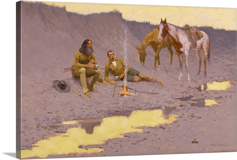 Frederic Remington (American, 1861-1909), A New Year on the Cimarron, 1903, oil on canvas, 69.2 x 102.2 cm (27.2 x 40.2 in...