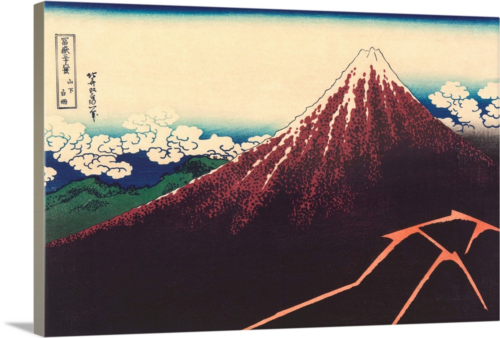 A print by Hokusai from the series Thirty-Six Views of Mount Fuji.