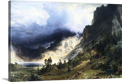 A Storm In The Rocky Mountains - Mt. Rosalie By Albert Bierstadt