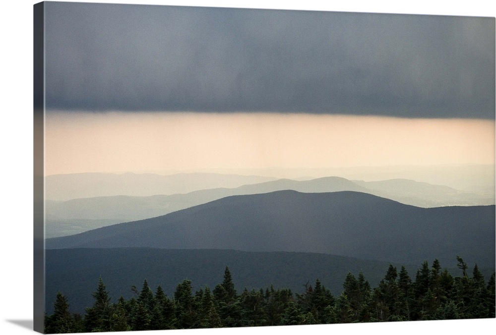 A storm passes over the Appalachian Mountains in Vermont.