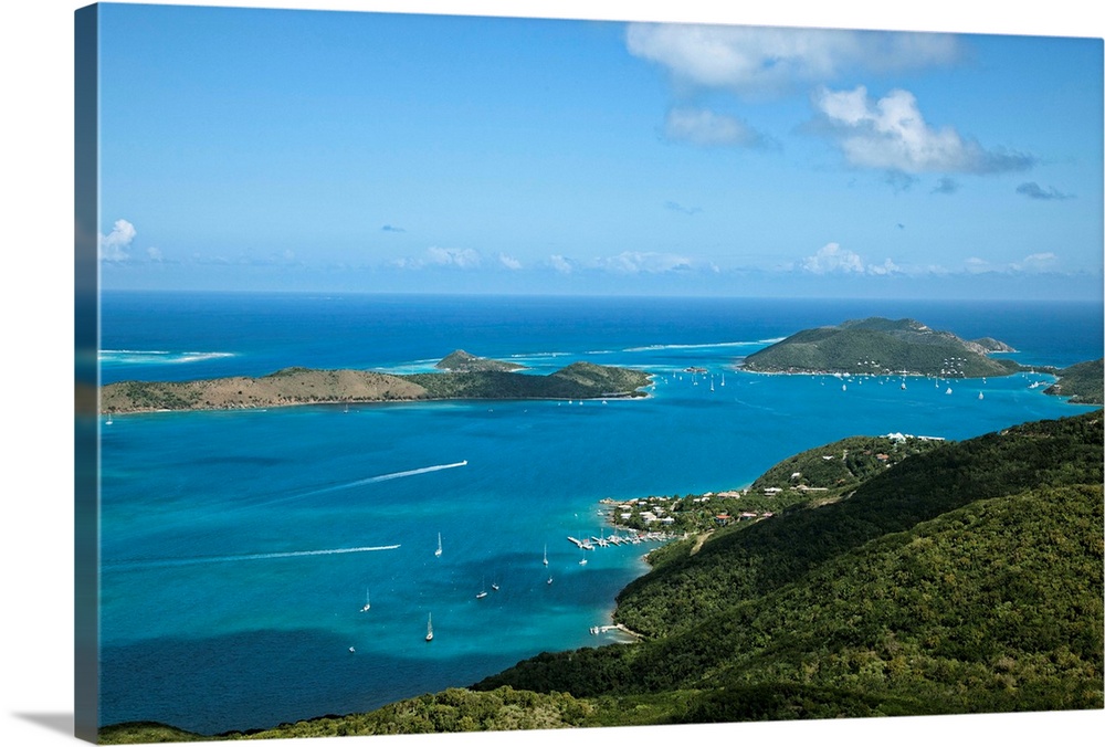 A view from above Leverick Bay, Virgin Gorda, BVI