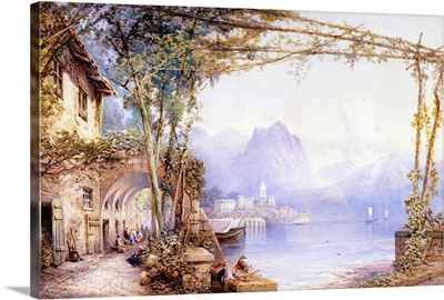 A View Of Lake Como By Edward M. Richardson