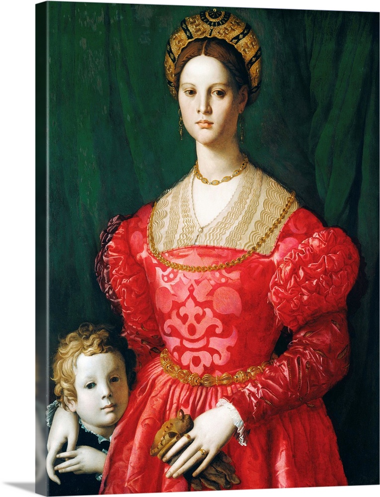 Bronzino (Italian, 15031572), A Young Woman and Her Little Boy, c. 1540, oil on panel, 99.5 x 76 mm (39.2 x 29.9 in), Nati...