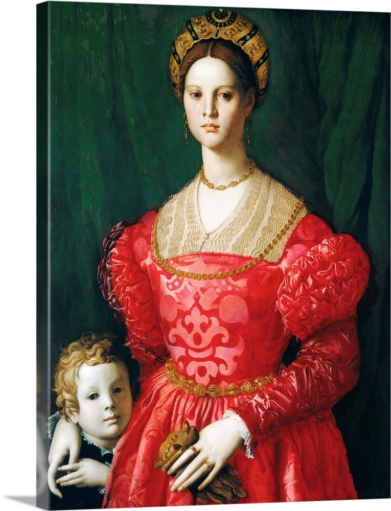 Bronzino (Italian, 15031572), A Young Woman and Her Little Boy, c. 1540, oil on panel, 99.5 x 76 mm (39.2 x 29.9 in), Nati...