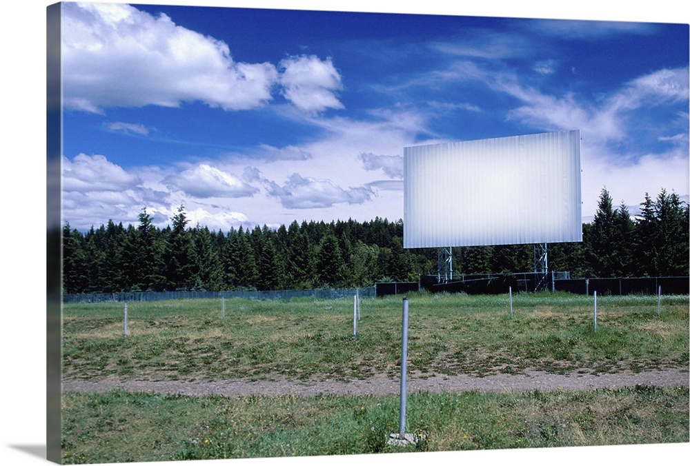 Abandoned drive-in movie theater