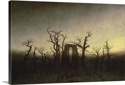 Abbey In The Oak Forest By Caspar David Friedrich