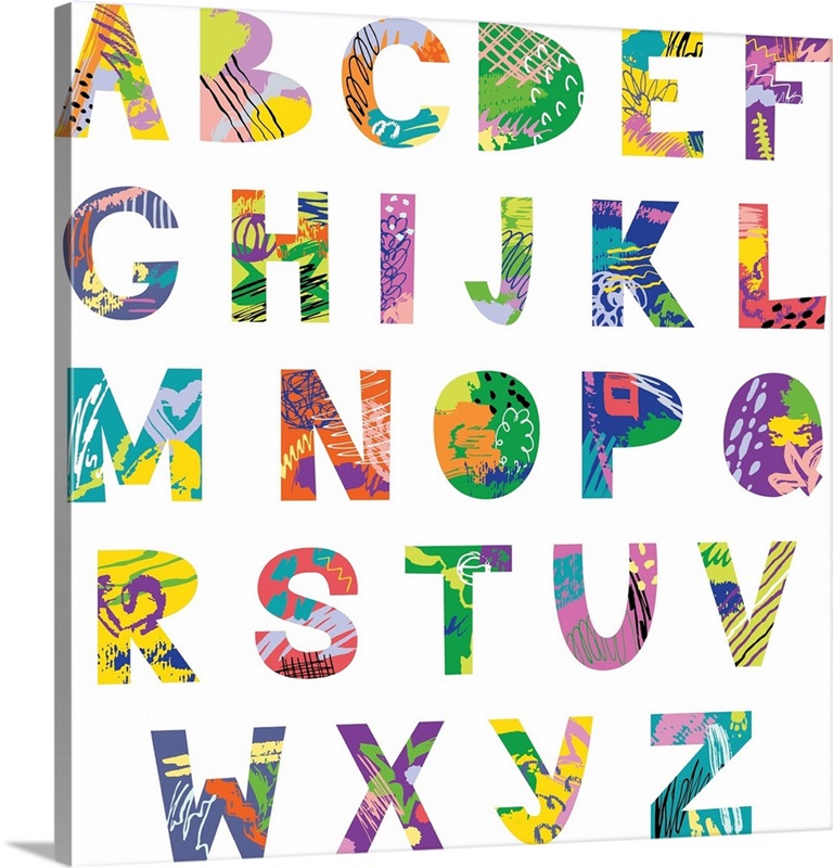 Abstract Alphabet Wall Art, Canvas Prints, Framed Prints, Wall Peels ...