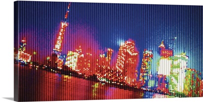 Abstract Shanghai Skyline At Night