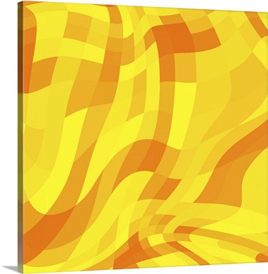 Abstract wavy checkered pattern, yellow
