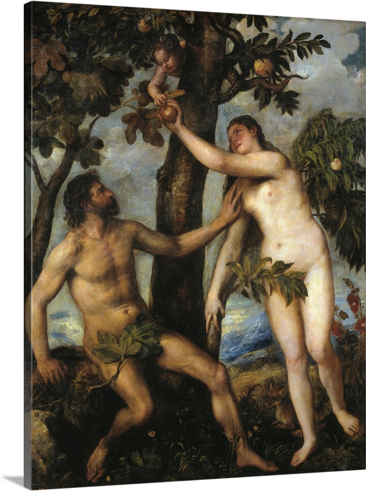 Adam And Eve By Titian