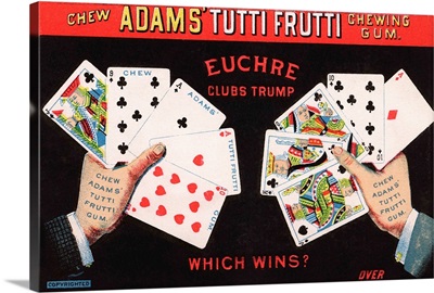 Adams' Tutti Frutti Chewing Gum Trade Card
