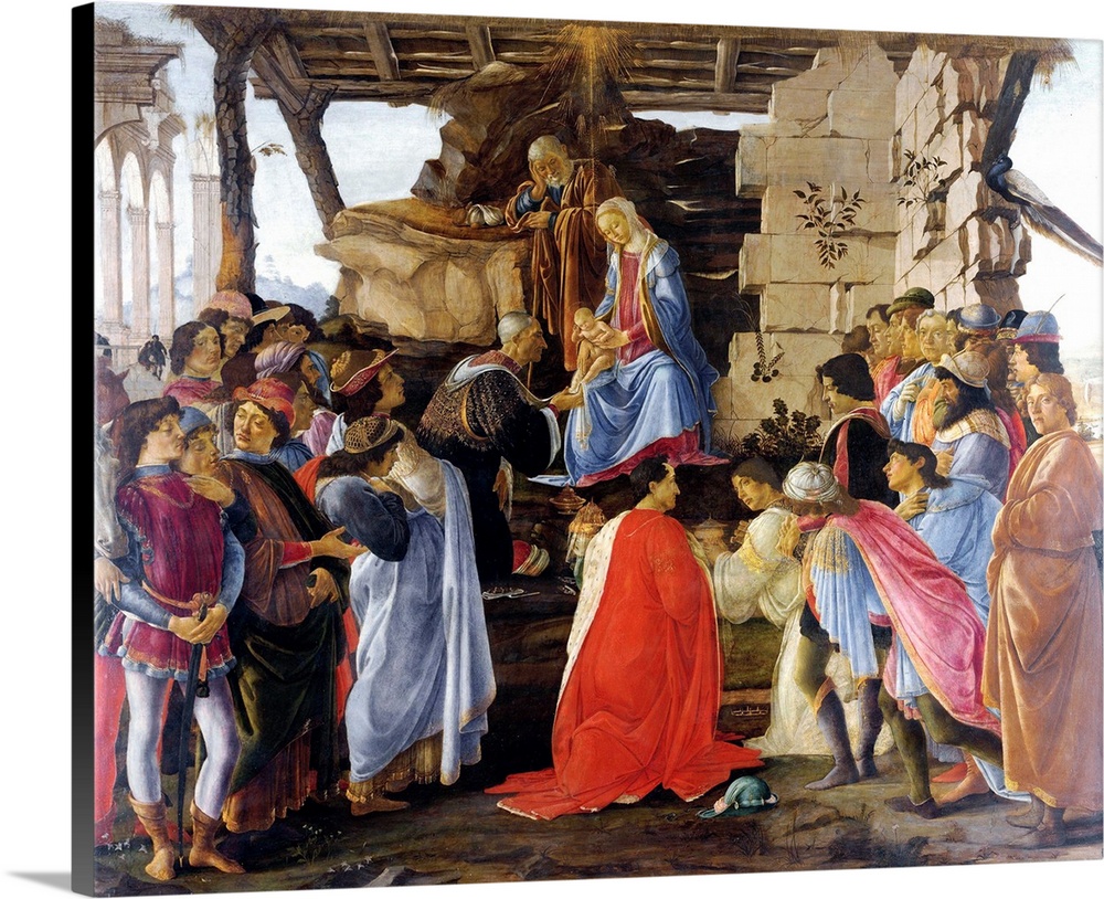 Adoration of the Magi, also known as the Zenobi Altarpiece, with representations of the Medici family as the magi and memb...