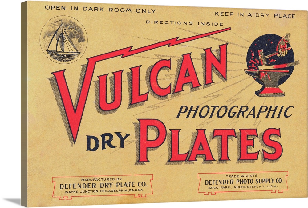 Advertisement for Vulcan Photographic Dry Plates