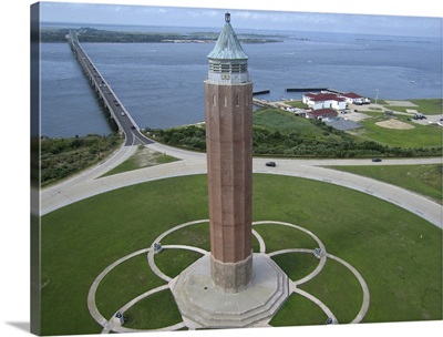 Aerial of Pencil at Robert Moses State park in NY
